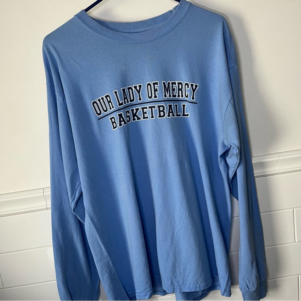 Blue Basketball Long Sleeve Tshirt